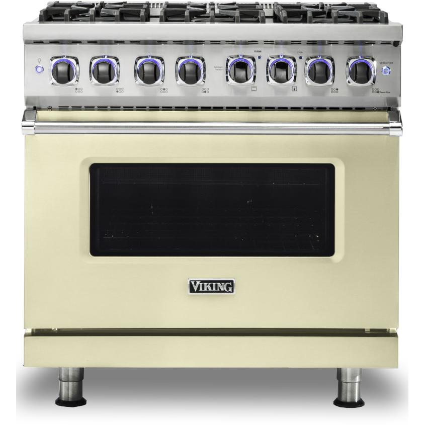 Viking 36-inch Freestanding Dual-Fuel Range with Elevation Burners CVDR7362-6BVCLP