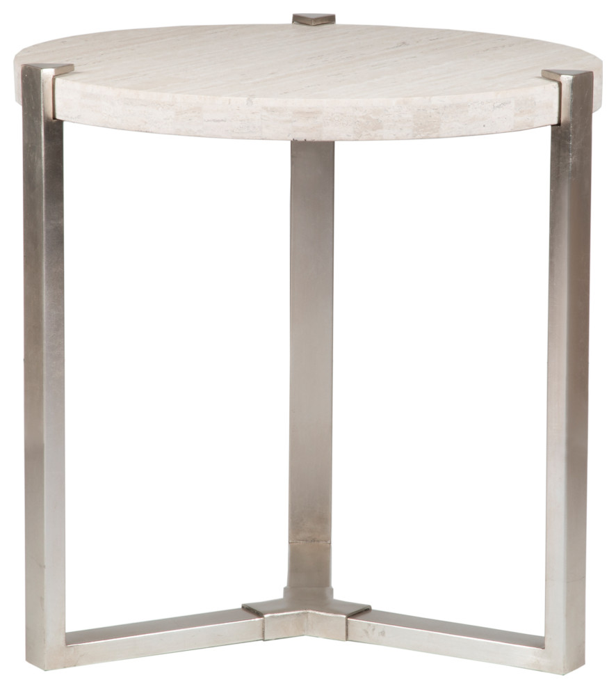 Denizen Round Lamp Table   Transitional   Side Tables And End Tables   by Lexington Home Brands  Houzz