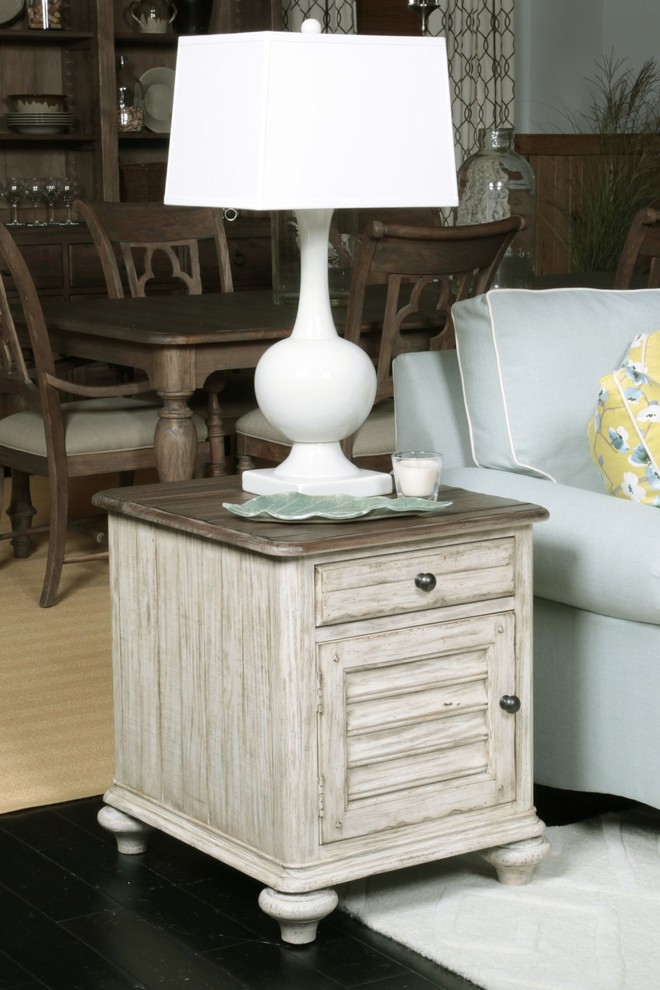 Emma Mason Signature Willhelm Chairside Table in Cornsilk Finish   Farmhouse   Side Tables And End Tables   by Emma Mason  Houzz