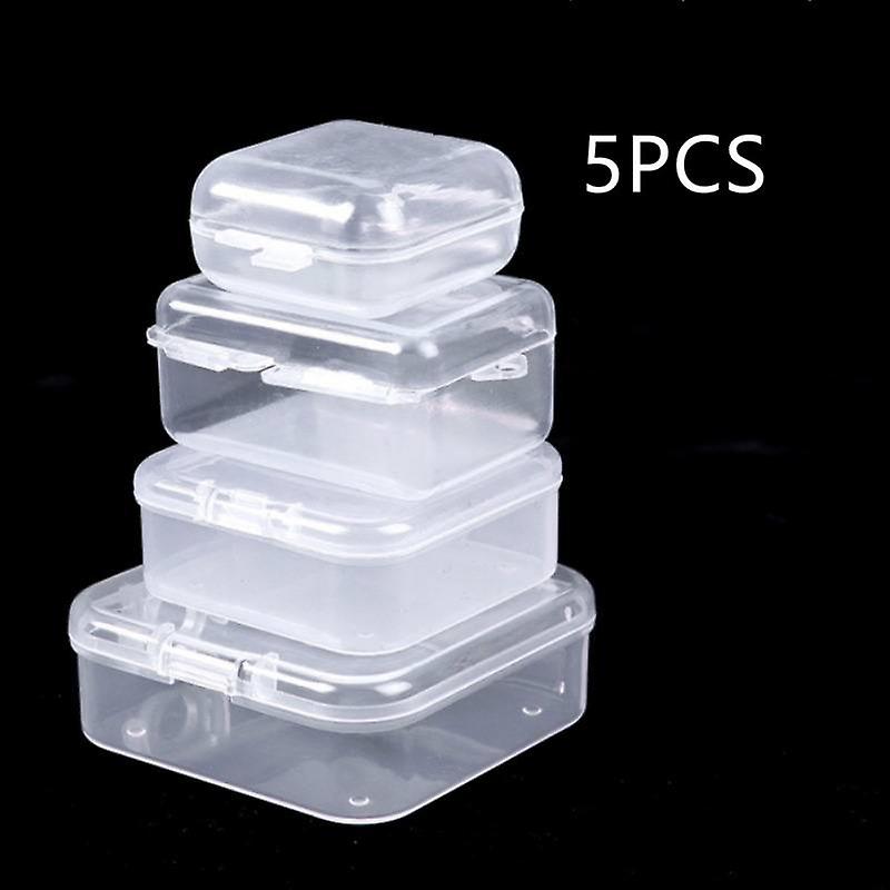 Mini Plastic Storage Box Transparent Jewelry Storage Case Earrings Rings Finishing Boxes Small