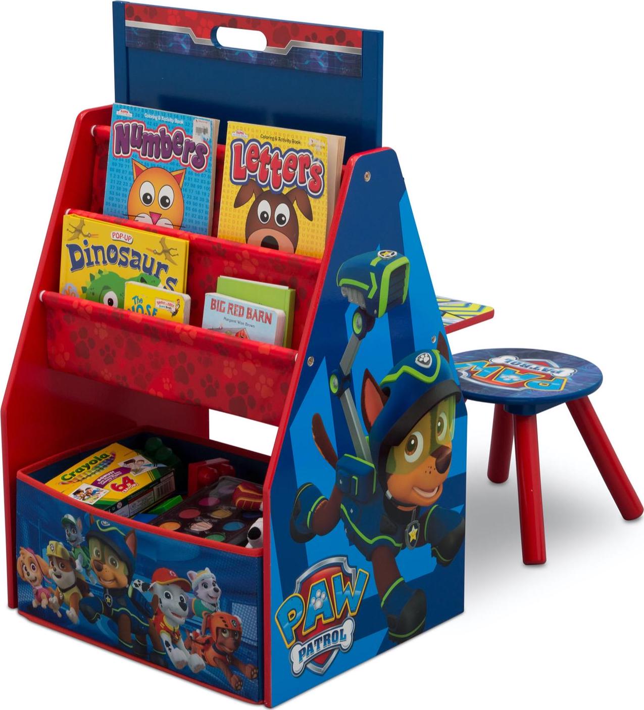 Nick Jr PAW Patrol Deluxe Kids Art Table Easel Desk Stool and Toy Organizer by Delta Children Greenguard Gold Certified  Crowdfused