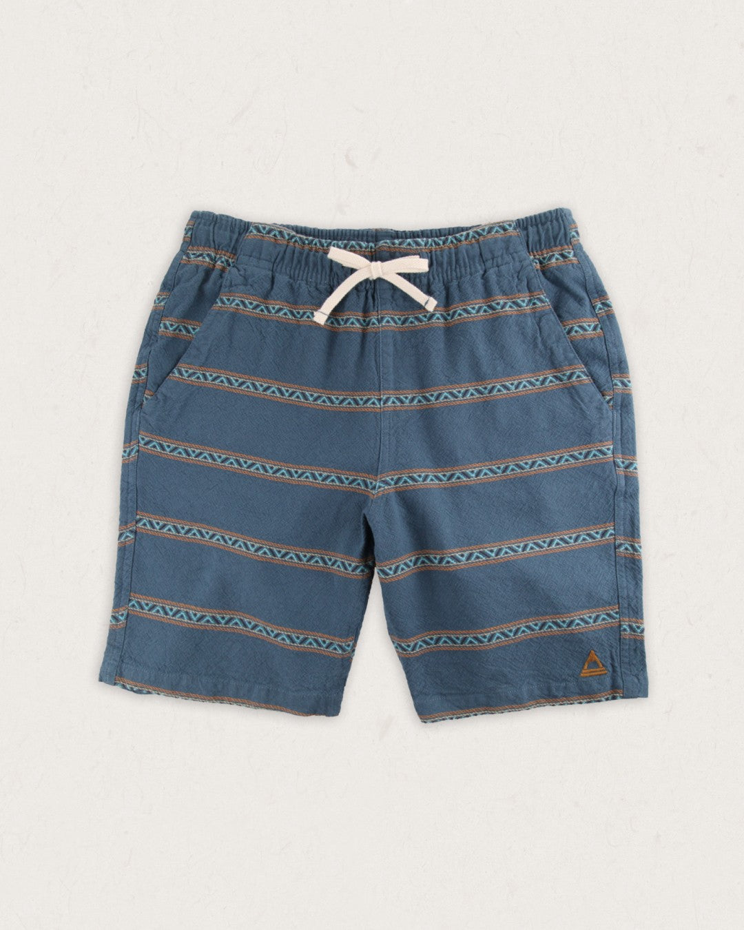 Drifter Organic Cotton Jacquard Shorts - Mediterranean Geo Stripe