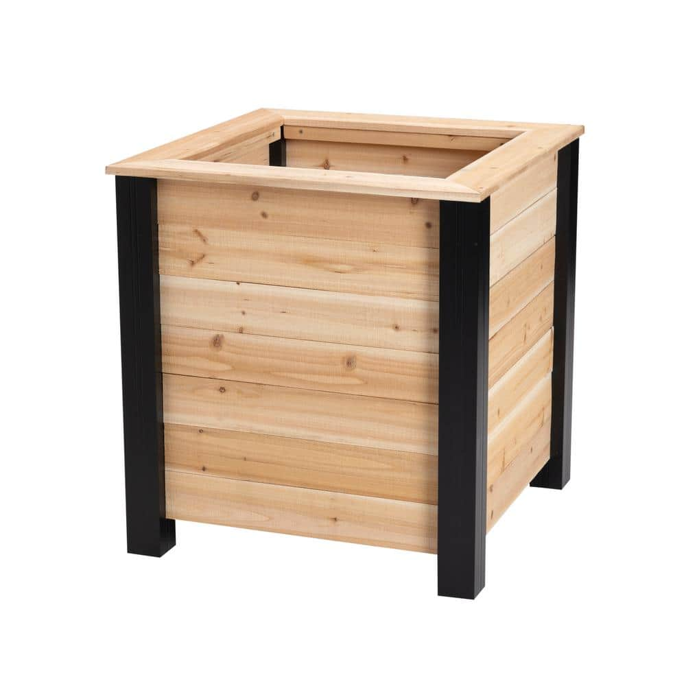 Outdoor Essentials Haven 25 in. x 25 in. x 27 in. Square Cedar Planter Box 508743