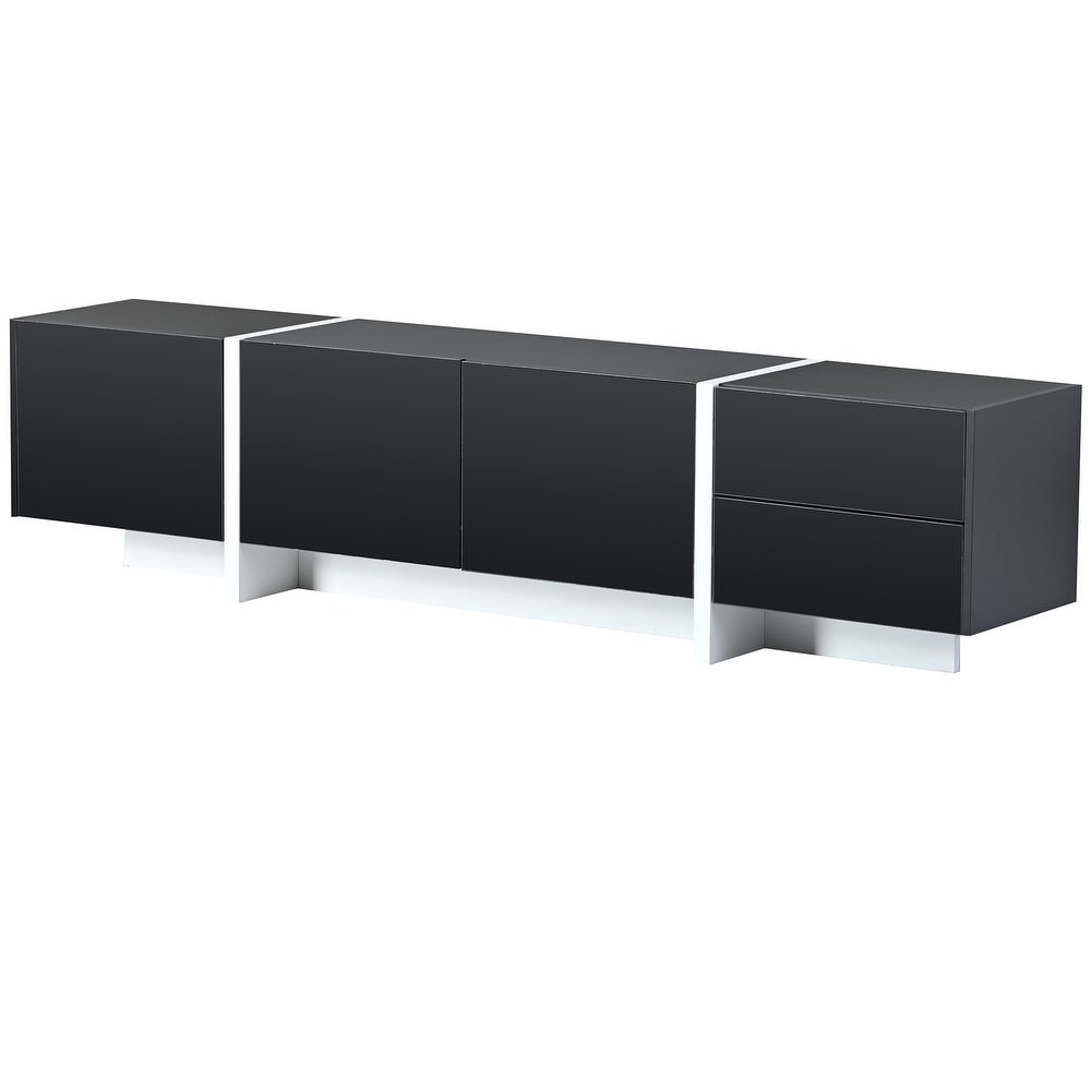 Contemporary Rectangle Design TV Stand for TVs Up to 80\