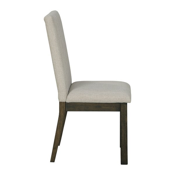 beck Casual Dining Upholstered Side Chair Set of 2， Beige - Standard