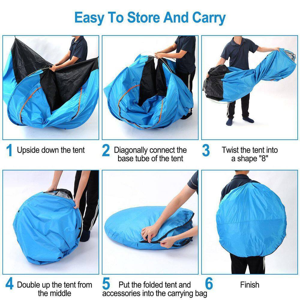 4 Persons Camping Waterproof Tent Pop Up Tent H-D0102HSHA97