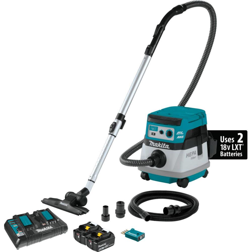 Makita 36V 18V X2 LXT 2.1 Gallon HEPA Dry Dust Extractor/Vacuum Kit AWS XCV22PTU from Makita