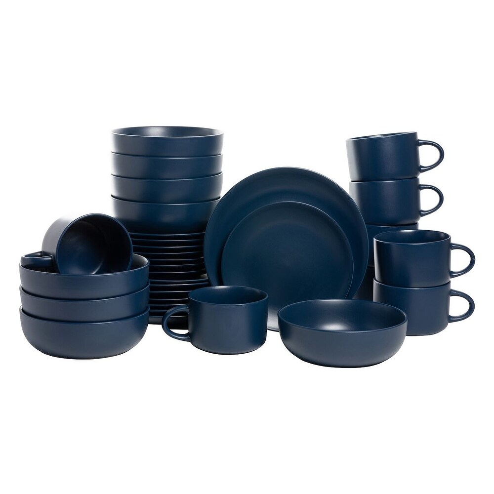 Wazee Matte 32 Pc Coupe Dinnerware Set