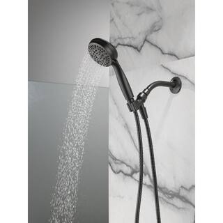 Delta 5-Spray Settings Wall Mount Handheld Shower Head 1.75 GPM in Matte Black 75511BL