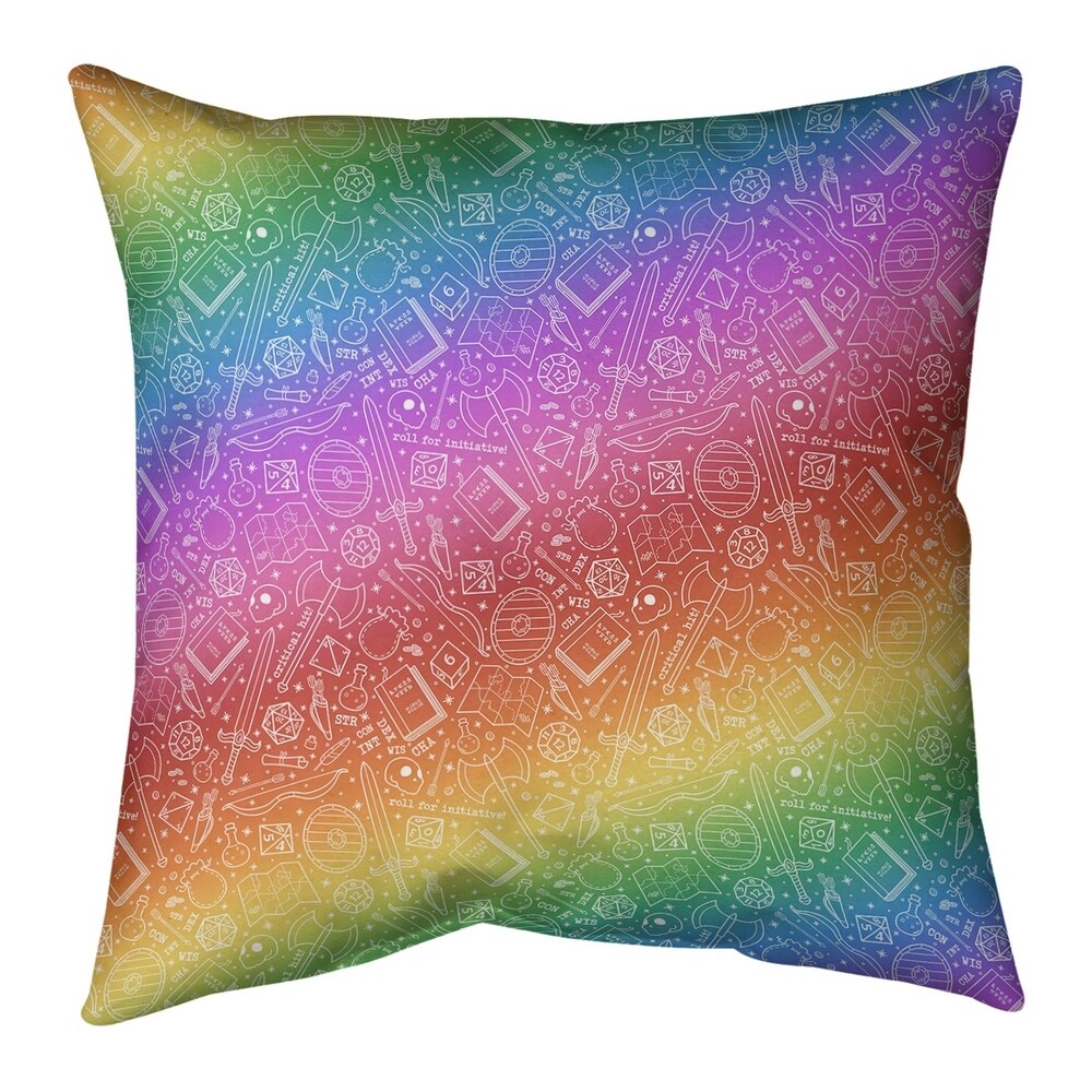 Ombre RPG Pattern Indoor/Outdoor Pillow