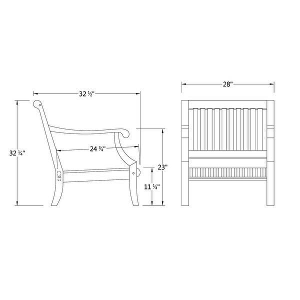 Cambridge Casual Chara 3piece Outdoor Teak Wood Chat Set