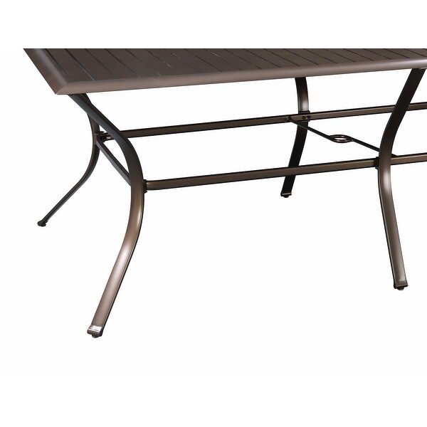 Westin Aluminum Outdoor Slat Top Patio Dining Table