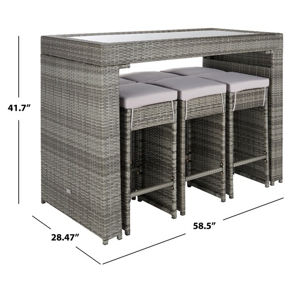 SAFAVIEH Horus 7Piece Outdoor Patio Dining Set.