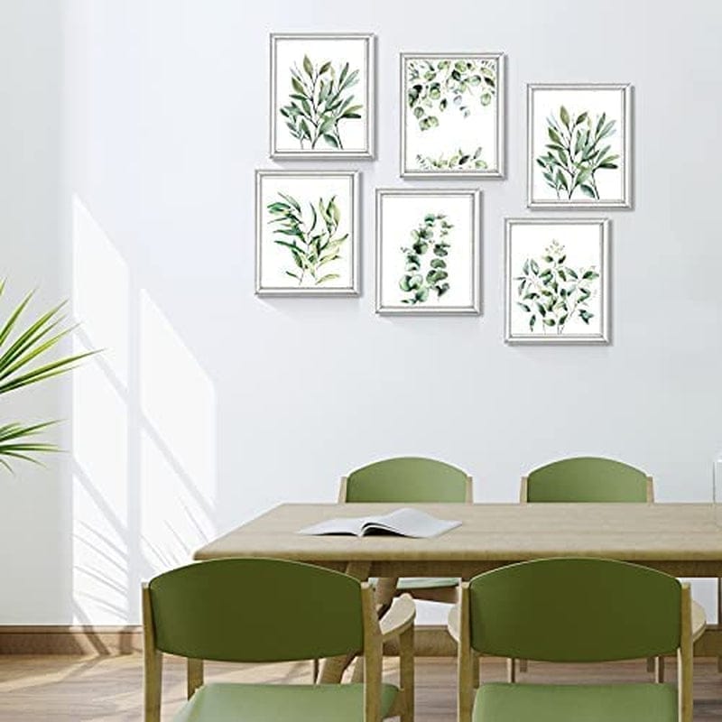 Zonon 9 Pieces Botanical Plant Wall Art Prints Eucalyptus Wall Decor B