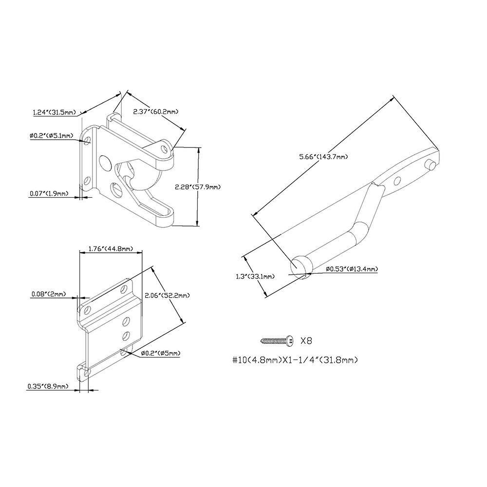 Everbilt Black Self-Adjusting Gate Latch 18591