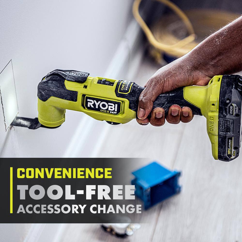 RYOBI ONE+ HP 18V 18-Gauge Brushless Cordless AirStrike Brad Nailer with ONE+ HP Brushless Multi-Tool (Tools Only) P322-PBLMT50B