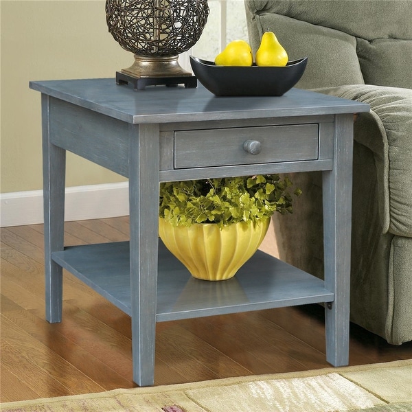 Spencer Square Solid Parawood End Table - 24 in. W x 24 in. D x 25 in. H