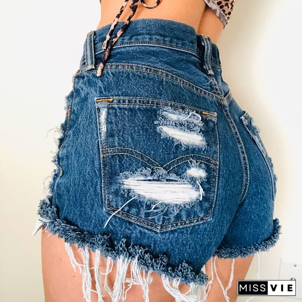 Women Make Old Denim Shorts Wq51