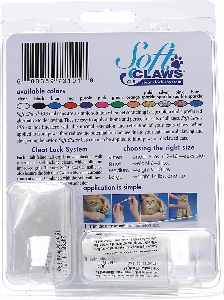 Soft Claws Nail Caps for Kittens， 40 Count