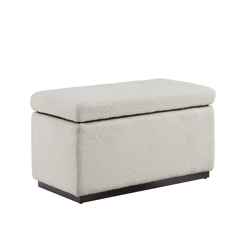 Linon Blanche Rectangle Storage Ottoman