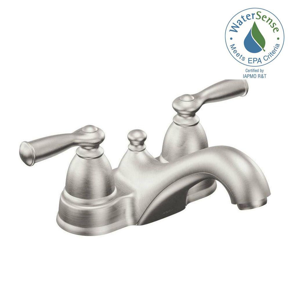 Moen Banbury Brushed Nickel Bathroom Faucet 4 in.