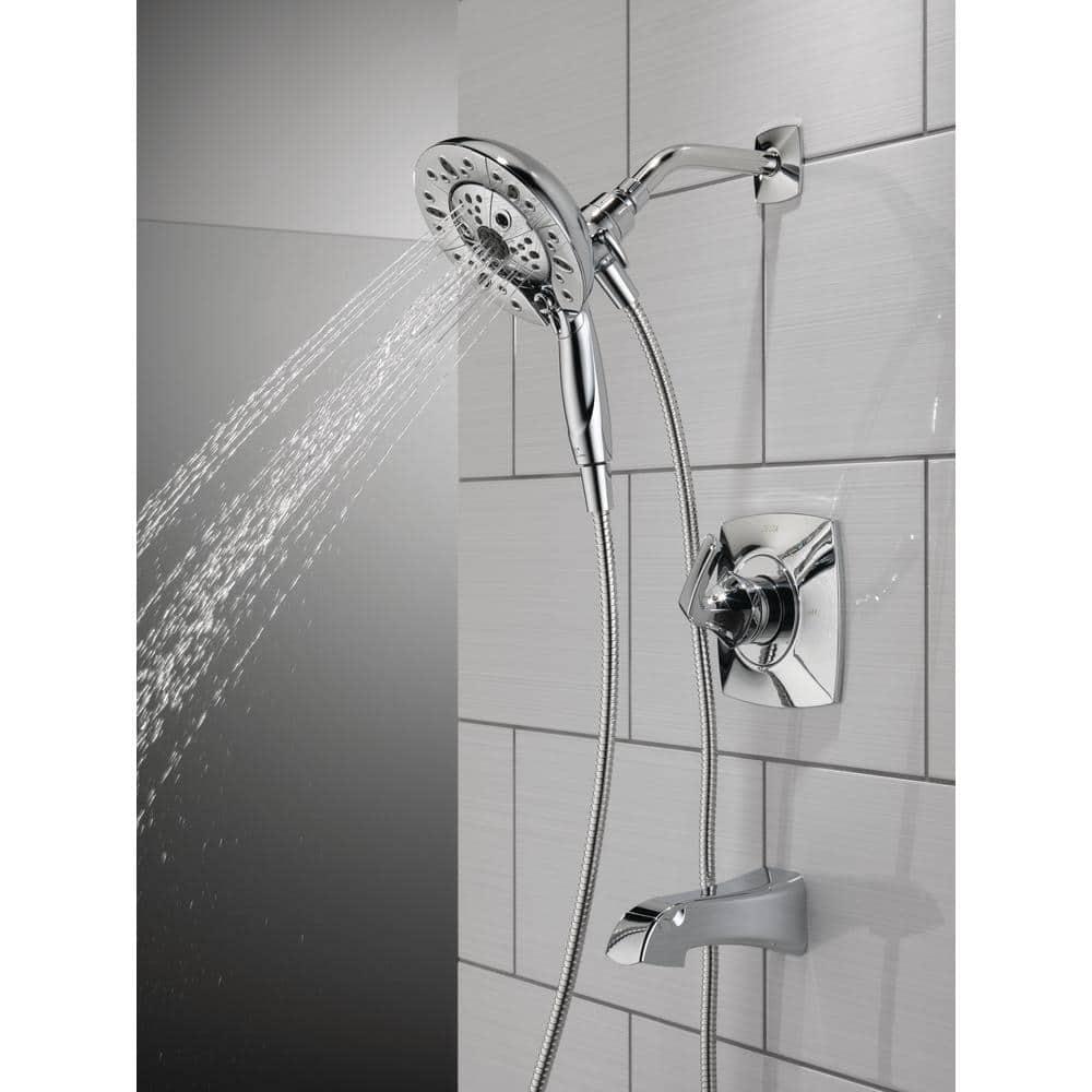 Delta Vesna In2ition 2in1 SingleHandle 5Spray Tub and Shower Faucet in Chrome