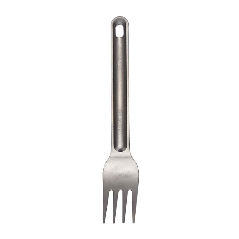 MageCrux 1Pc Light Weight Titanium Spoon Fork For Outdoor Camping Tableware