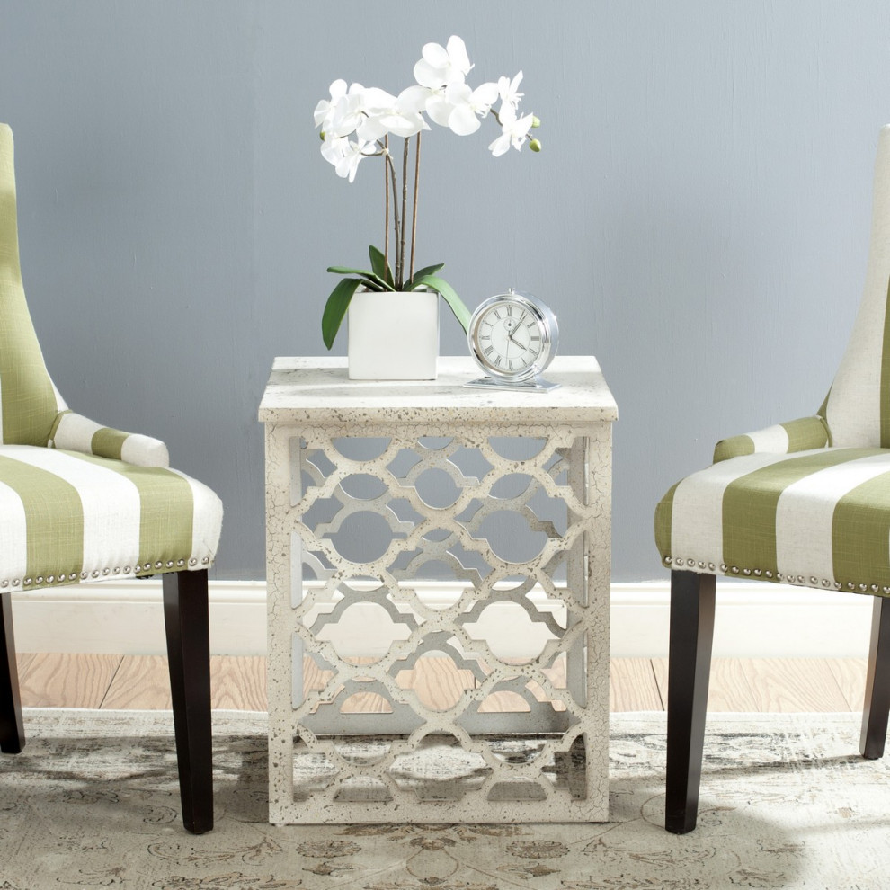 Ronnie End Table Distressed White   Modern   Side Tables And End Tables   by Virgil Stanis Design  Houzz