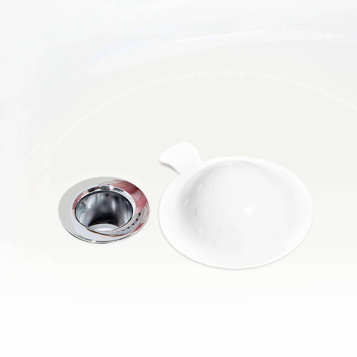 StopShroom 5.75 in. White ABS/TPR Drain Stopper