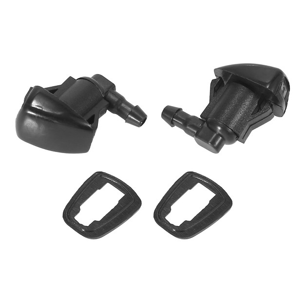 Unique Bargains Front Windshield Wiper Nozzles For Toyota Sienna Tundra Corolla With Gaskets Black Pack Of 2