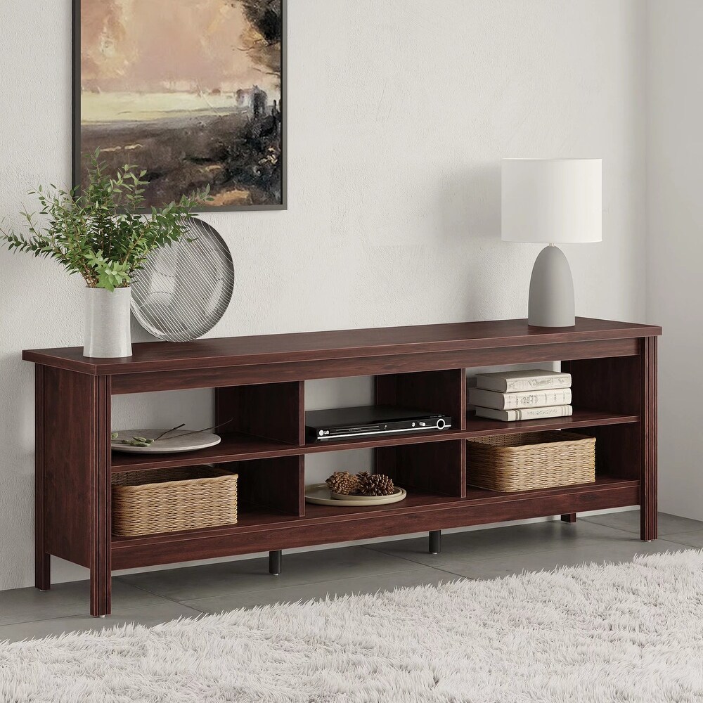 TV Stand for 75 Inch TV Console Table  Wood Entertainment Center