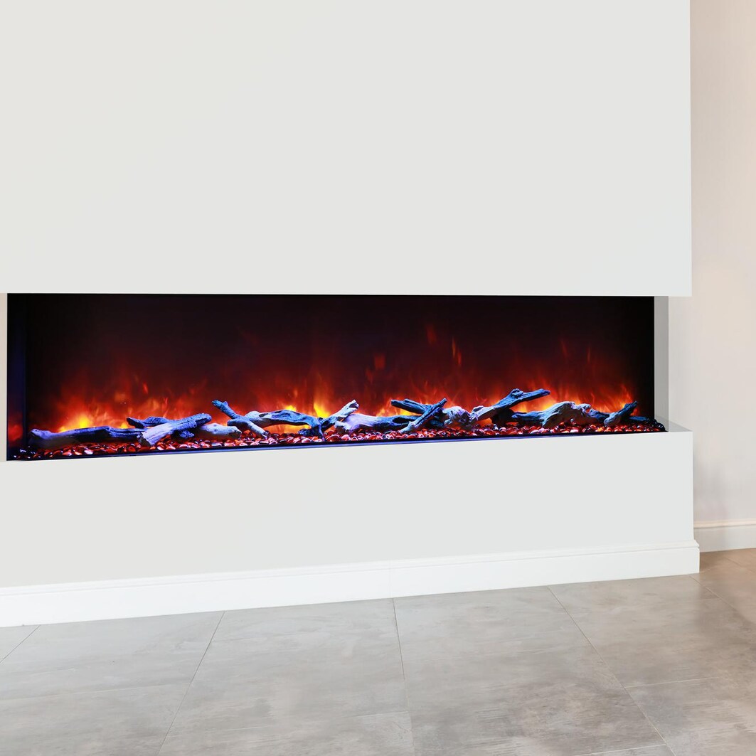 Amantii Tru View 72-Inch Smart Built-In Three Sided Electric Fireplace