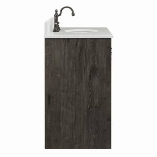 SUDIO Rafter 48 in. W x 22 in. D Bath Vanity in Charcoal Gray with Engineered Stone Vanity Top in Carrara White with Basin Rafter-48CG