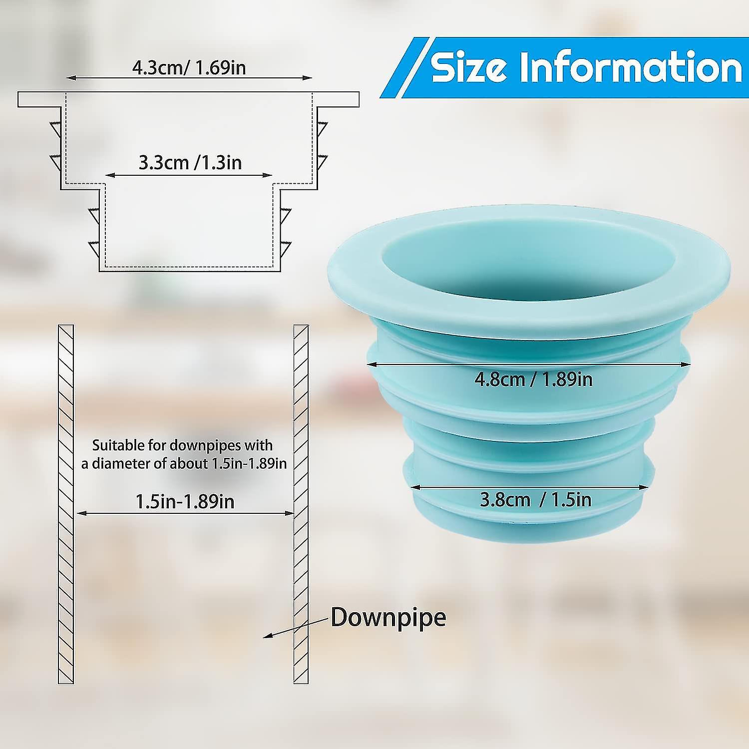 Other Sink Accessory 4 Pieces Silicone Deodorizer Drain Pipe Seal Ring Gasket Washing Machine Sewer Sealing Ring For Kitchen Bathroom Cleaning Tools S