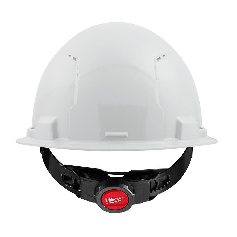 MW BOLT White Type 1 Class C Front Brim Vented Hard Hat with 4 Point Ratcheting Suspension with Tinted Dual Coat Eye Lense 48-73-1200-48-73-1415