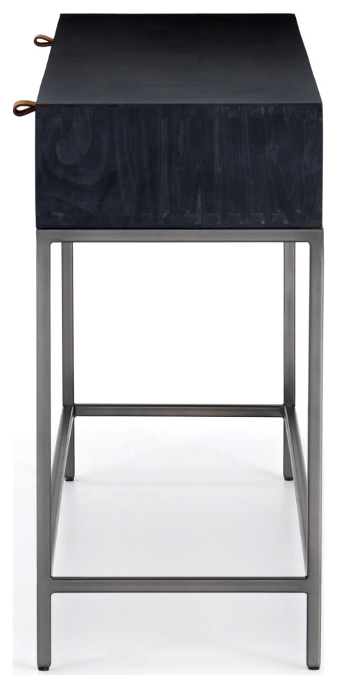 Trey Console Table  Black Wash Poplar   Transitional   Console Tables   by Four Hands  Houzz