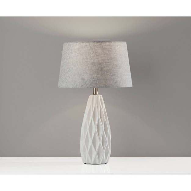 2pc Joan Table Lamps Bonus White Adesso