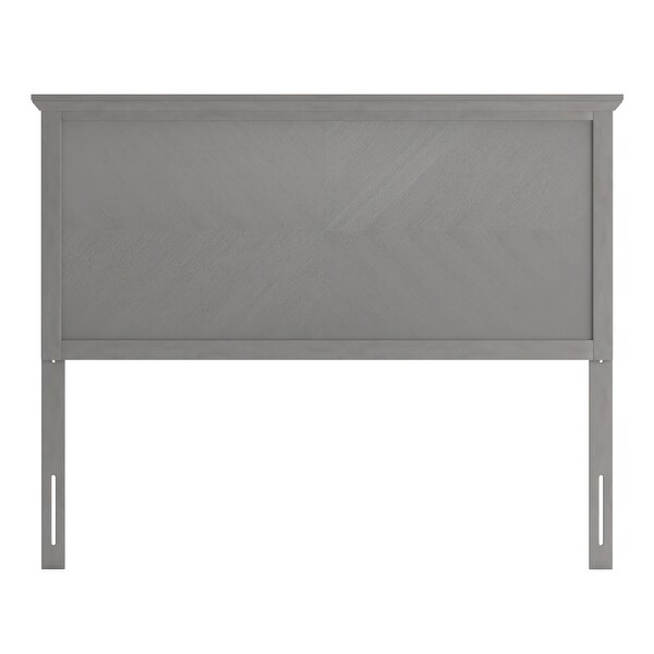 Solid Wood Herringbone Patterned Headboard Only - - 37825685