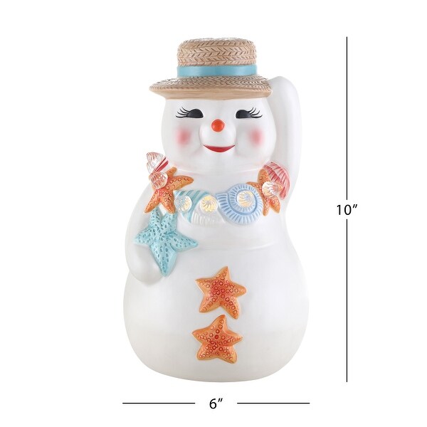 10 Ceramic Beach Snowman