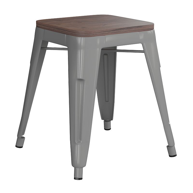 Flash Furniture Kai Gray Backless Table Height Stool 4-piece Set