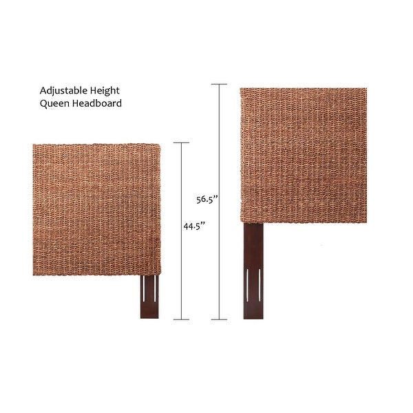 Ashbury Woven Wicker Rattan Abaca Headboard Queen - - 33034920