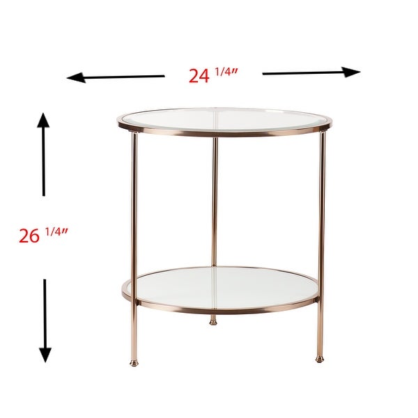 SEI Furniture Grant Gold Copper Side Table