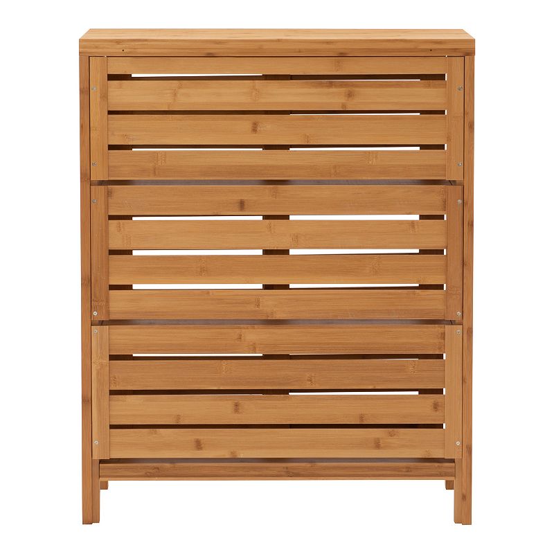 Linon Bracken Bamboo 2-Door Floor Storage Cabinet
