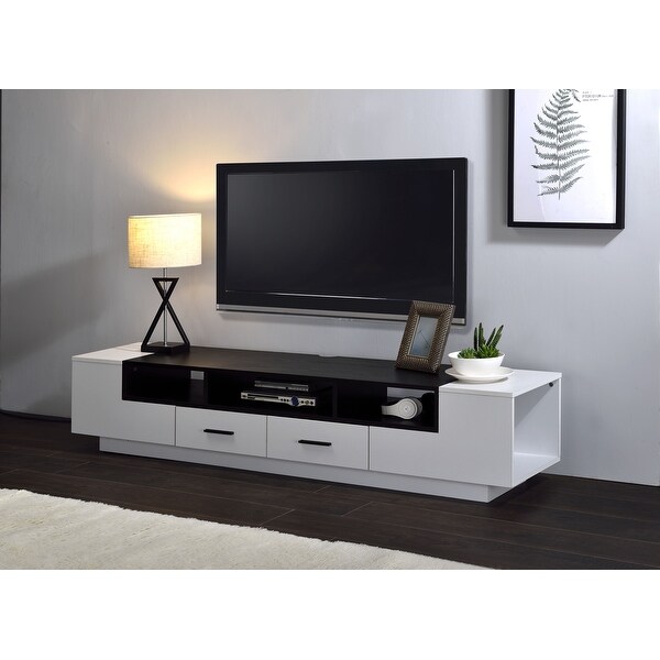 Global Pronex Armour TV Stand， White Black