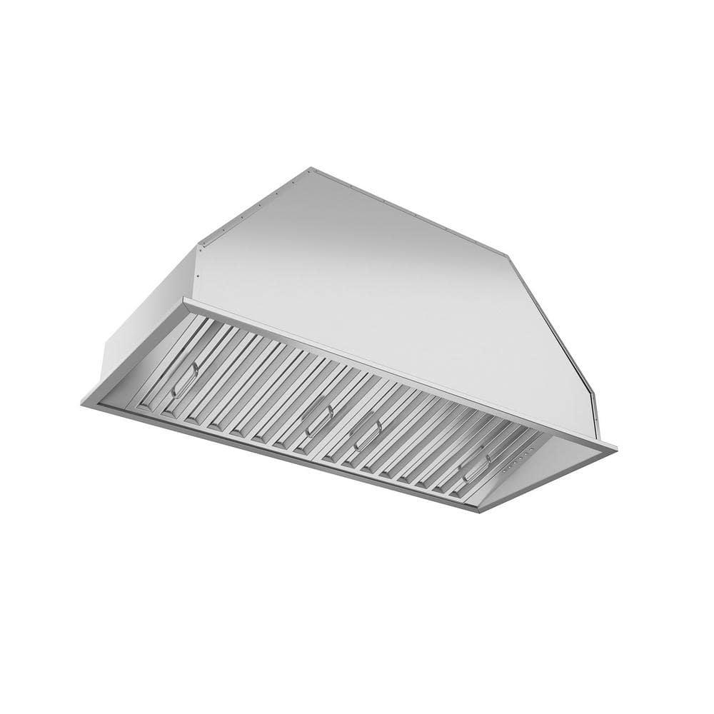 Ancona Chef Insert 34 in Range Hood with LED in Stainless Steel