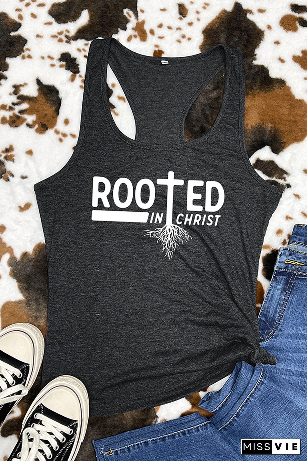 Rooted In Christ Sleeveless Tank Top Wholesale