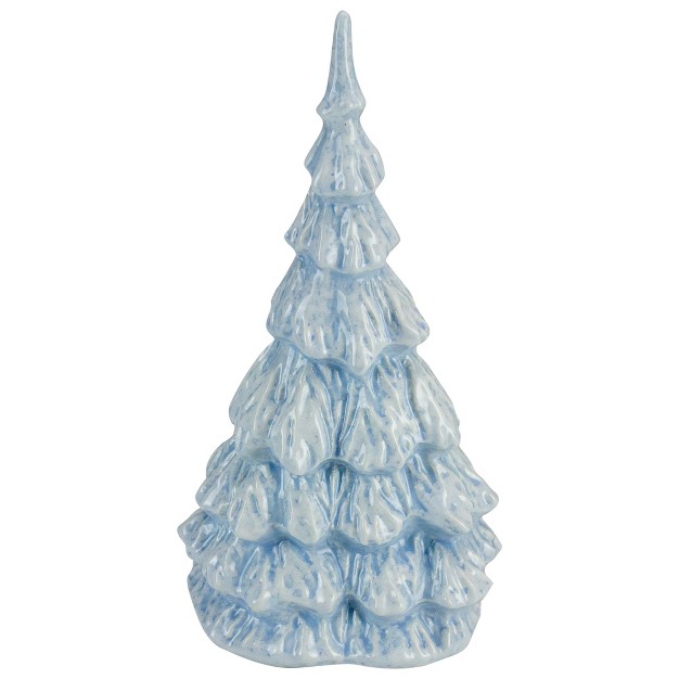 Blue And White Textured Christmas Tree Tabletop Decor