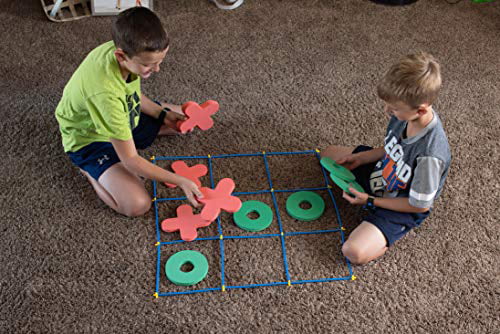 Jumbo Tic Tac Toe Game Set， Large Indoor Outdoor Games， Backyard Games for Kids and Adults， Outdoor Play Yard Games with Carry Bag for Family and Party