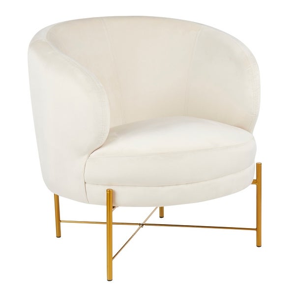 Chloe Upholstered Accent Chair with Metal Legs