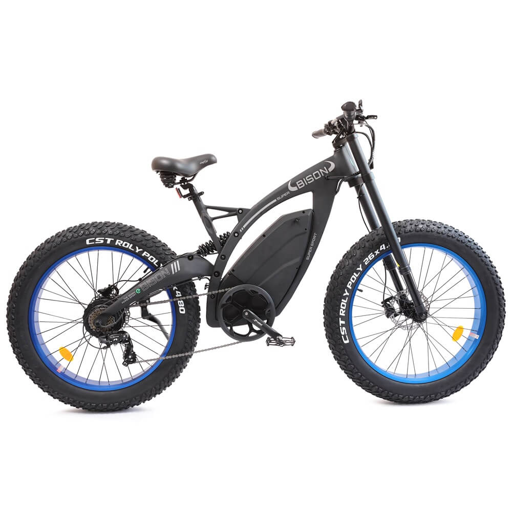 Ecotric Bison All Terrain Super Fat Tire Long Range Electric Bike 1000W Motor w/ Double Suspension For Max Comfort Off Road Riding